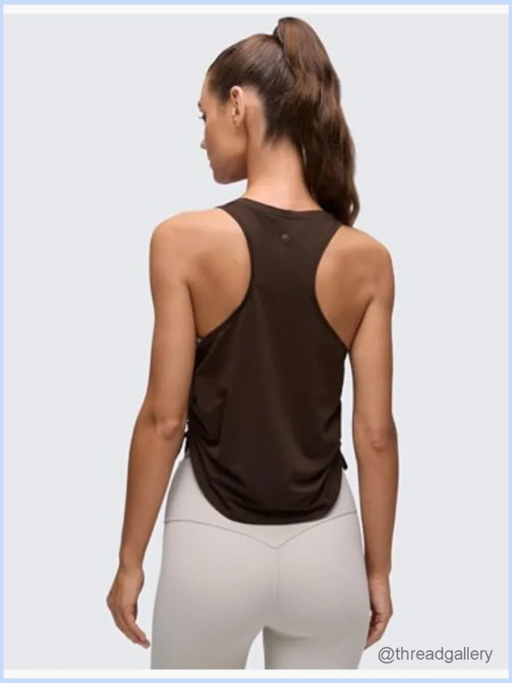 Ruched Side Tank Top Racerback Crewneck Loose Sleeveless Athletic Shirts